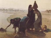 leon belly Femmes fellahs au bord du Nil (mk32) oil painting on canvas